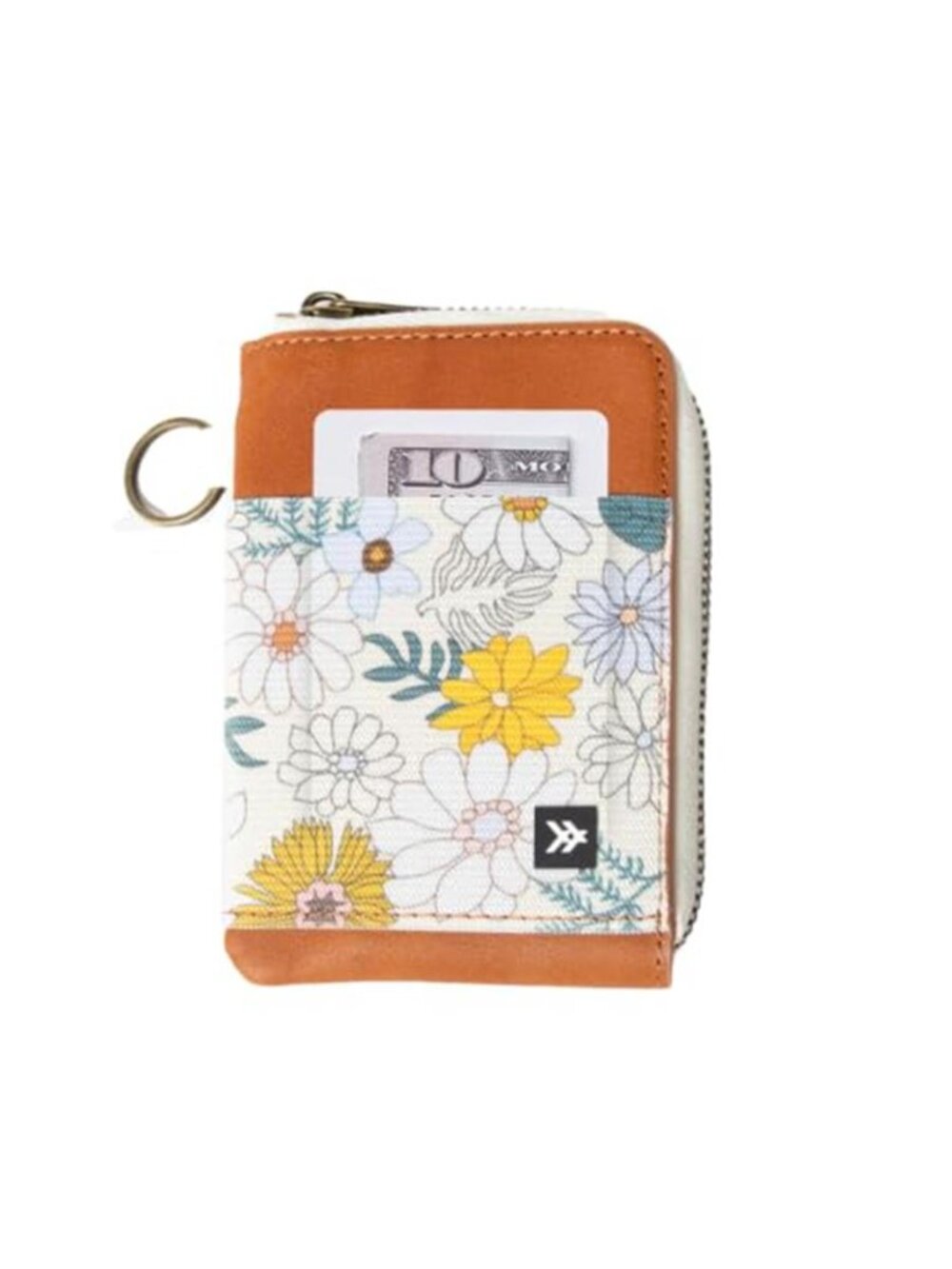 Leather RFID Zip Wallet Card Holder Coin Cash Organizer Compact Minimalist Case